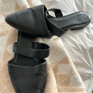 ABLE Women's Black Leather Flats